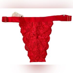 We are HAH Gettin' Cheeky Lace Panty Siren Red M/L